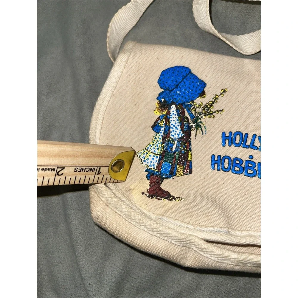 Vintage Holly Hobbie Canvas Shoulder Purse Snap Closure American Greetings 1970s